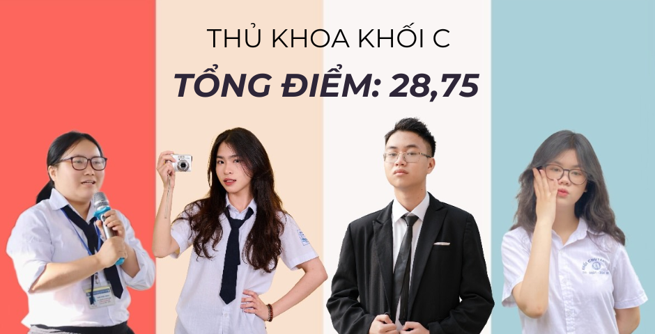 Gặp gỡ những chủ nhân của ngôi vị thủ khoa khối C toàn trường kì thi tốt nghiệp THPTQG năm học 2024